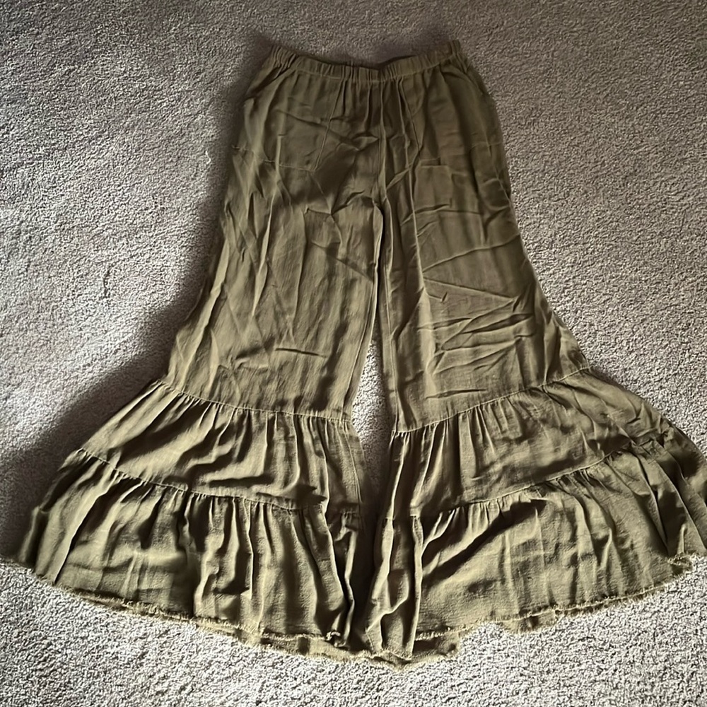 UMGEE fun flare pants size s green